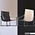 Elegant Geo Chair: Leather & Metal 3D model small image 1