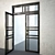 Industrial Metal Loft Door 3D model small image 3