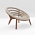 Sleek Orbita Chair 3D model small image 1