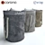 Rustic Canvas Laundry Hamper 3D model small image 1