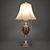 Elegant Vintage Desk Lamp 3D model small image 1