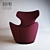 Modern and Chic Armchair: B&B Italia Piccolo Papilio 3D model small image 1