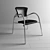 Sleek Steel Seating 3D model small image 1