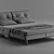 Elegant Italian Bed: Poltrona Frau I Rondò Due 3D model small image 2