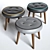 Belham Living Mid-Century Ottoman 3D model small image 1