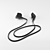 Wireless Bluetooth Earphones 3D model small image 1