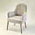 Elegant Torre DaVinci Armchair 3D model small image 1