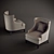 Andrew Martin Northumberland Chair: Classic Elegance and Comfort 3D model small image 3