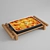 Delicious Lasagna Set: Porcelain Bowl & Wooden Rack 3D model small image 1