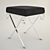  sleek stainless steel stool 3D model small image 1