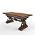 Exquisite Exotic Wood Inlaid Table 3D model small image 1