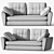 Convertible Sofa Bed: Stylish & Functional 3D model small image 3