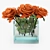  Vibrant Orange Rose Bouquet 3D model small image 1