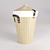 Wicker Laundry Basket with Removable Cover 3D model small image 1