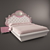 Stylish Modern Bed 3D model small image 1