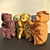 Title: Plushie Pillow Bears (Set of 2) 3D model small image 1