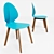 Sleek Laguna Stool 3D model small image 1