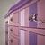 Pink Chest of Drawers 3D model small image 3