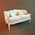 French Provence Sofa 3D model small image 1