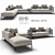Modern Luxury Sofa: B&B Italia Michel Effe 3D model small image 1