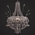 Elegant IPE Cavalli Glass Chandelier 3D model small image 2