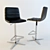 Sleek Chrome Bar Chair: NEX 3D model small image 1