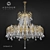 Elegant Asfour Crystal Gold Chandelier 3D model small image 1