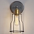 Vintage Lantern Wall Sconce: 30cm Height, 27cm Width, 15cm Length 3D model small image 2
