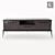 Modern Caviar Veneer TV Console 3D model small image 1