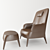 Elegant Febo Armchair by Maxalto 3D model small image 1