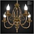 Vintage 5Lt Artisan Brass Chandelier 3D model small image 2