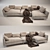 Modern Cloth Sofa: Comfort & Style 3D model small image 1