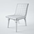Elegant MARCHETTI Chair MM625 3D model small image 3