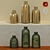 Elegant Embellished Glass Bottles 3D model small image 1