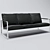 Fabricius: Sleek and Stylish 3-Seater Sofa 3D model small image 2