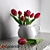Ceramic Tulip Pitcher 3D model small image 1