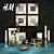 Elegant H&M Home Decor Set 3D model small image 1