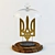 Golden Trident Emblem of Ukraine 3D model small image 1