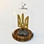 Golden Trident Emblem of Ukraine 3D model small image 2