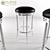  Cadman Dull Nickel Barstool 3D model small image 1