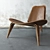 Wegner Shell Chair - Wood Base, Leather Upholstery 3D model small image 2