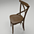 Elegante Italian Dark Wood Chair 3D model small image 2