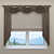 Elegant Roman Blinds for Windows 3D model small image 3