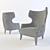 Elegant Matis Armchair: Brabbu 3D model small image 2