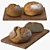Freshly Baked Delicious Bread 3D model small image 1