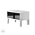 Milana High-Gloss Bedside Table 3D model small image 2