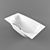 Elegant 170x85x42cm Roca Akira Iron Bath 3D model small image 1