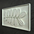 Exquisite Leaf Carving Decor 3D model small image 2