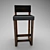 Brazilia Barstool: Birch Plywood, Bull Leather, 860mm Height 3D model small image 2