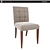 Elegant Square Chair by Manuel Larraga 3D model small image 1